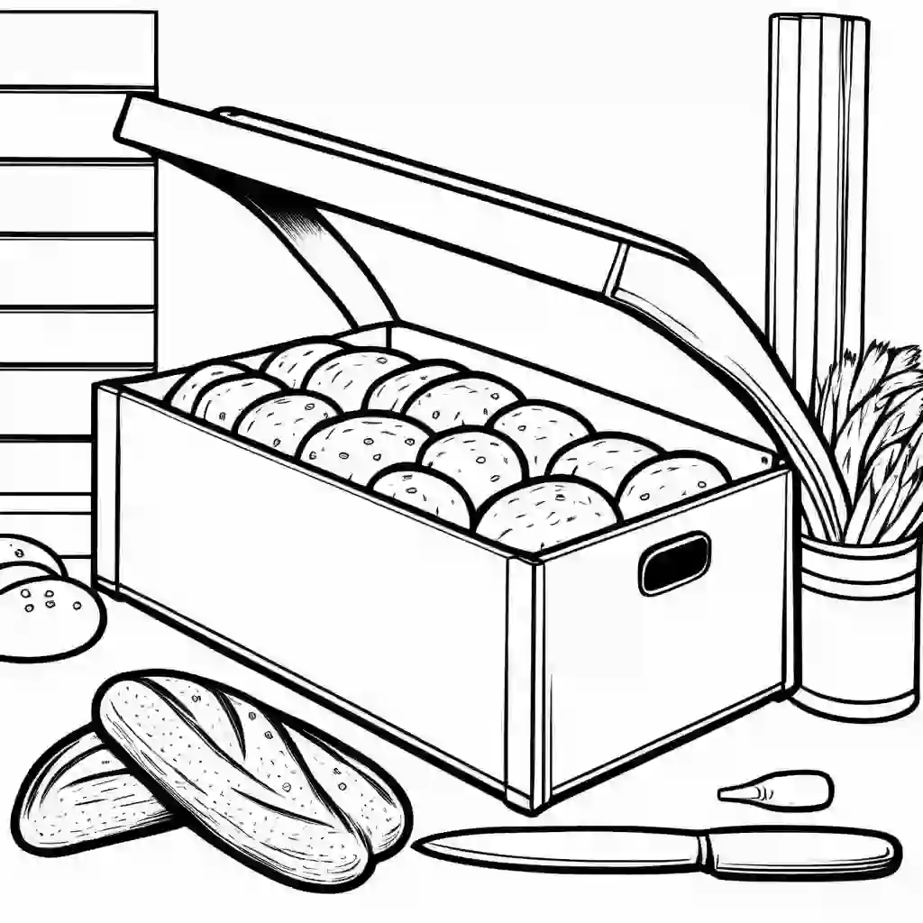 Bread box coloring pages